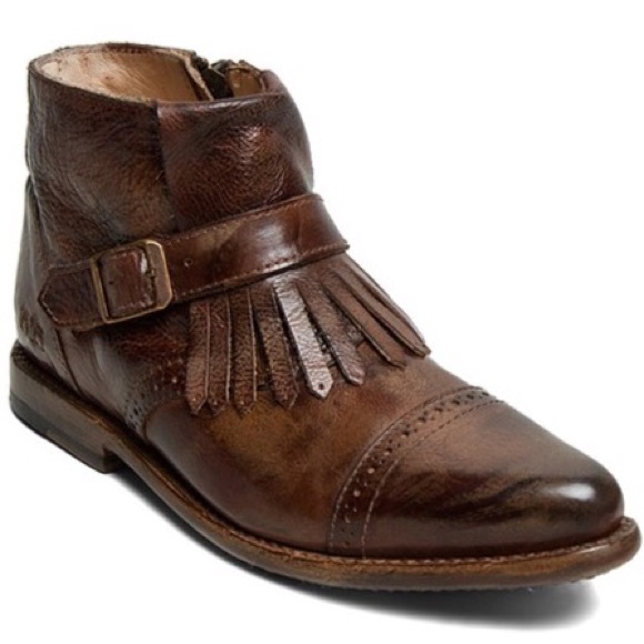 new Bed Stu ❉ Handmade Ankle Bootie ❉ Teak Rustic - Picture 8 of 10